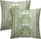 Sweetshow Sage Green Flowers Pillowcovers Summer Geometric Throw Pillow Covers Cushion Case for