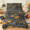 6 Piece Construction Comforter Set Full, Truck Cars Excavator Tractor Dark Grey