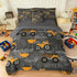 6 Piece Construction Comforter Set Full, Truck Cars Excavator Tractor Dark Grey