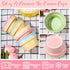 4 9 oz Summer Honeydak Pcs Ice Cream Ceramic Bowls Waffle Ice Cream Cups Reusable Sundae Dessert Snack Containers