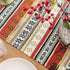 BOXAN Antique Southwestern Native Design Table Runner Cloth, Boho Cotton Geometric Striped Pattern for Home Decor (12 X