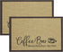 Artoid Mode Coffee Bar Mat Set of 2, Plastic Vinyl Washable Woven