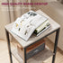 3 -Tier End Table, Tall Nightstand for Small Spaces, Tall Side Table with Storage Shelves, Telephone Table, Small Entry