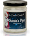 Santa's Pipe Funny Holiday Candle, Cherry Tobacco Scented, Hand Poured in USA, 6oz