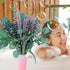 2 Bundles Dried Eucalyptus & Lavender Flowers, 100 pcs 17'' Natural Real Hanging Eucalyptus Leaves for Bathroom Decor