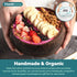 Jungle Culture 2 Polished Coconut Bowl Set with Wooden Spoons & Bamboo Straws, Eco-Friendly Vegan Gifts
