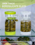 37 oz 2 Pack ZENS Pickle Jar with Strainer Flip, Hourglass Pickle Juice Separator Container, Airtight Leakproof Lid