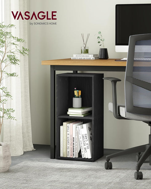 2-Tier 9.4 11.8 25.2 Inches, ULBC432B01 VASAGLE Custos Collection - Bookshelf, Bookcase, Book Shelf, Open Storage