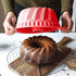 2 PCS Non-stick Fluted Silicone Cake Pans, 8.7 Inch with Sturdy Handle, Perfect Bakeware for Cake, Jello, Gelatin,