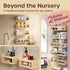 4 2 HOMEY PANDA DIY Wall-Mounted Nursery Bookshelves - Long + Mini Shelves, Kids Room Storage (DIY Paint Pine Wood)