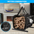 Firewood Carrier, Black Canvas Waterproof Heavy Duty Log Carrier Bag with Handle, 2PK for Fireplace and Camping
