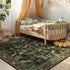 5x7 Rugcomf Living Room Rug Rug Machine Washable Boho Area Rug Non Slip Floral Animal Vintage Low Pile Large Rugs