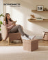 12.2 16.1 12.2 Inches, 286 lb, ULSF094K01 SONGMICS Small Folding Storage Ottoman, Foot Rest Stool, x x Ottoman