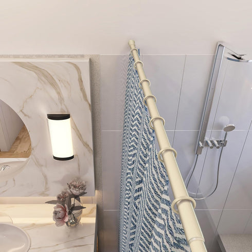 Design House 564179 Classic Adjustable Shower Rod for Bathroom 36 to 63-inch in Bone