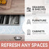 RAY STAR Shelf Liner, Non-Adhesive Wisteria Blue Floral Kitchen Cabinet Liner, Strong Grip Non-Slip Waterproof (12 Inch