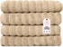 Classic Turkish Towels CTT Luxury Hand Towels Set of 4, 100% Turkish Cotton, Quick Dry, 20"x32", Almond Beige