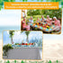 Yousoontic Inflatable Serving Bar - 3 Pcs Tiki Tropical Style Food Drink Containers for BBQ Pool Luau Party