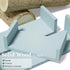 Set 3 SRIWATANA Floating U Shelves Wall Mounted, Solid Wood Wall Shelves of (Blue)