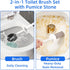 LZLOOK Set Toilet Brush and Holder with Pumice Stone Long Handle Toilet Bowl Brush, Anti-Splash Scrubber, Ventilated