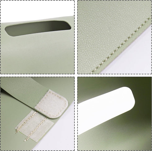 Haecsfl Towel(1-Green) Leather Cover for Disposable Paper Hand Towel Box, Compatible with Kleenex Paper Hand