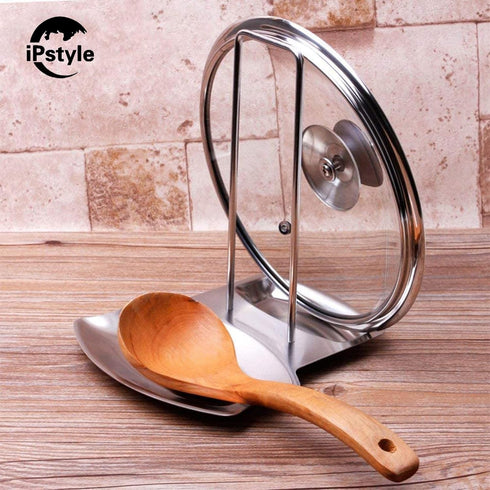 Progressive Pan Lid Holder, 304 Stainless Steel Organizer, Spoon Rest Shelf, Kitchen Decor Tool