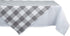 DII Buffalo Check Collection Classic Farmhouse Tablecloth, Gray & White Table Topper, 40x40