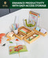 ROYAL CRAFT WOOD 5-Piece Bamboo Drawer Organizer Set - Multi-Use Storage Trays for Kitchen, Bathroom, Office, Makeup &