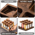 24Pcs Labels-4oz 2pcs Yangbaga Glass Spice Jars with Acacia Wood Lid Square Spice Containers and Rack with Pepper