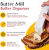 MAX SPACE Butter Mill Dispenser - USA Made, Twist Action Butter Dispenser for Refrigerated Butter, Margarine & Cream