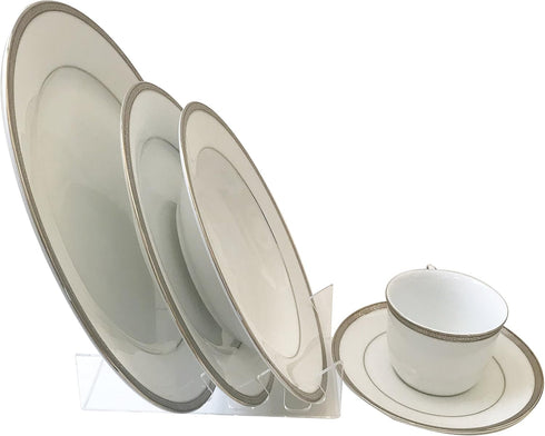 Dinnerware Plate Place Setting Display Stand - Holds 3 to 5 Plates (Item #102113)