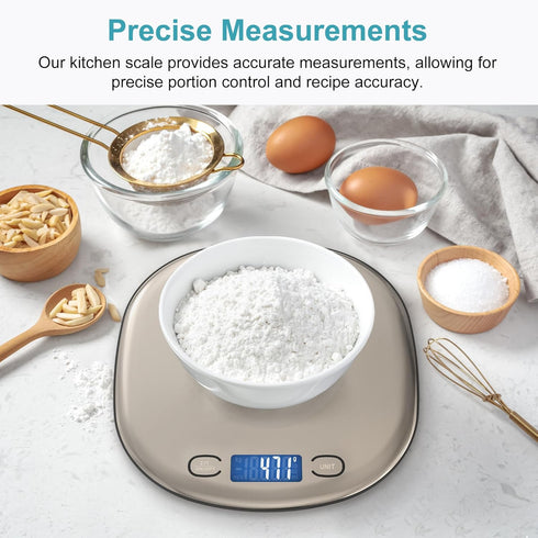 Ultrean Digital Kitchen Food Scale 33lb/15Kg for Cooking and Baking, 1g/0.1oz Precise Graduation, USB Rechargeable