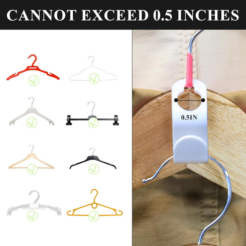 Hanger Connector Hooks – 50-Pack Clothes Hanger Connector Hooks for Closet Organizer