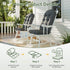 2-Pack, Aoxun Adirondack Chair Cushion, Indoor/Outdoor Rocking Chair Cushion with Ties, Thickened High Back Patio Chair