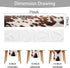 LXXTK 13x71 Inch Linen Cow Print Table Runner Farmhouse Western White Brown Cowhide Runners Table Decorations Rustic