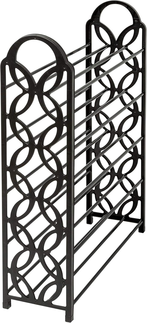 5 SHO-08484 Honey-Can-Do Tier Butterfly Shoe Rack Black