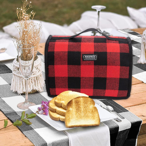 Toaster Cover 2 Slice Wide Slot, Small Bread Cover with Zipper Pockets for Toaster Oven