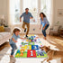 OVALLEY Hopscotch Rug for Kids, Soft & Fun Zoo Animals Hopscotch Play Mat, ABC Classroom Learning Mat, Small Kids Rug