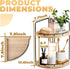 Alytree 2 Counter Counter Countertop Tier Bathroom Organizer, Bathroom Tray and Vanity Organizer, Wood Corner Tray