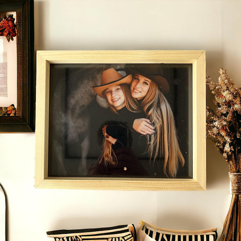 Wooden Picture Frames 8x10 Inch Set of 2, 100% Eco Unfinished Wood with Real Glass