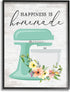 Stupell Industries Happiness is Homemade Floral Kitchen Stand Mixer Wall Art, 16 x 20, Multi-Color