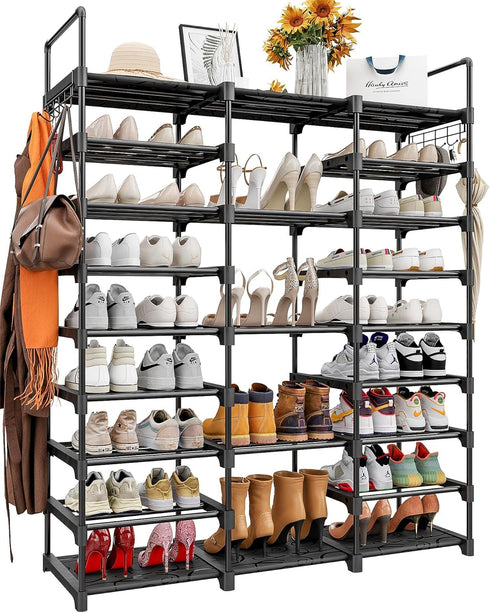 Tabiger 9 Tier Shoe Rack Organizer for Entryway 53-58 Pairs, DIY Stackable