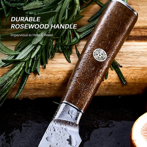 KYOKU 4.5 Inch Paring Knife - Daimyo Series Fruit Knife with Ergonomic Rosewood Handle, Japanese 440C Stainless Steel