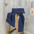 Set 6 100% 24" 50" Large Bath Towels of Cotton Terry x Quick Dry, Soft & Highly Absorbent Navy Blue Towels