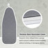 Duwee 12"x32" Heat Resistant Metallic Ironing Board Cover, Durable Thick Felt Padding with Elastic Cord, Geometric