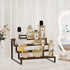 4 (4 YINMIT Wooden Display Riser Stand, Tiered Perfume and Cologne Organizer Stand, Tier Spice Rack Organizer, Rustic