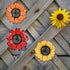 YEAHOME Sunflower Wall Decor - 9 inch Metal Flower Art Decorations, Set of 3 Handmade Hanging for Home, Indoor or