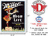 Miller Server Tin Sign, 10.5"W x 16"H