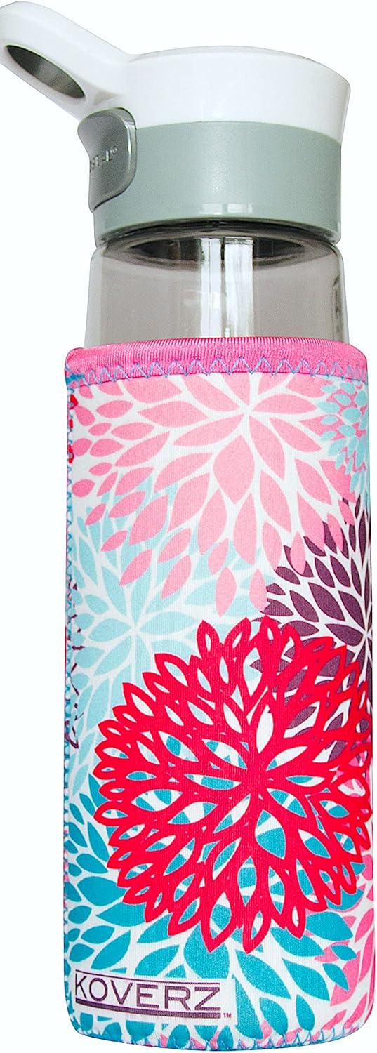 Koverz Neoprene 24-30 oz Water Bottle Insulator Cooler Coolie - Petals