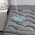 SLEEP ZONE Grey Twin Waterproof Mattress Pad, Premium Soft Quilted Mattress Topper with Deep Pocket Elastic Cover