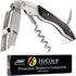 Hicoup Wine Opener - Professional Corkscrews for Wine Bottles, Manual Wine Key with Foil Cutter, Ebony Wood